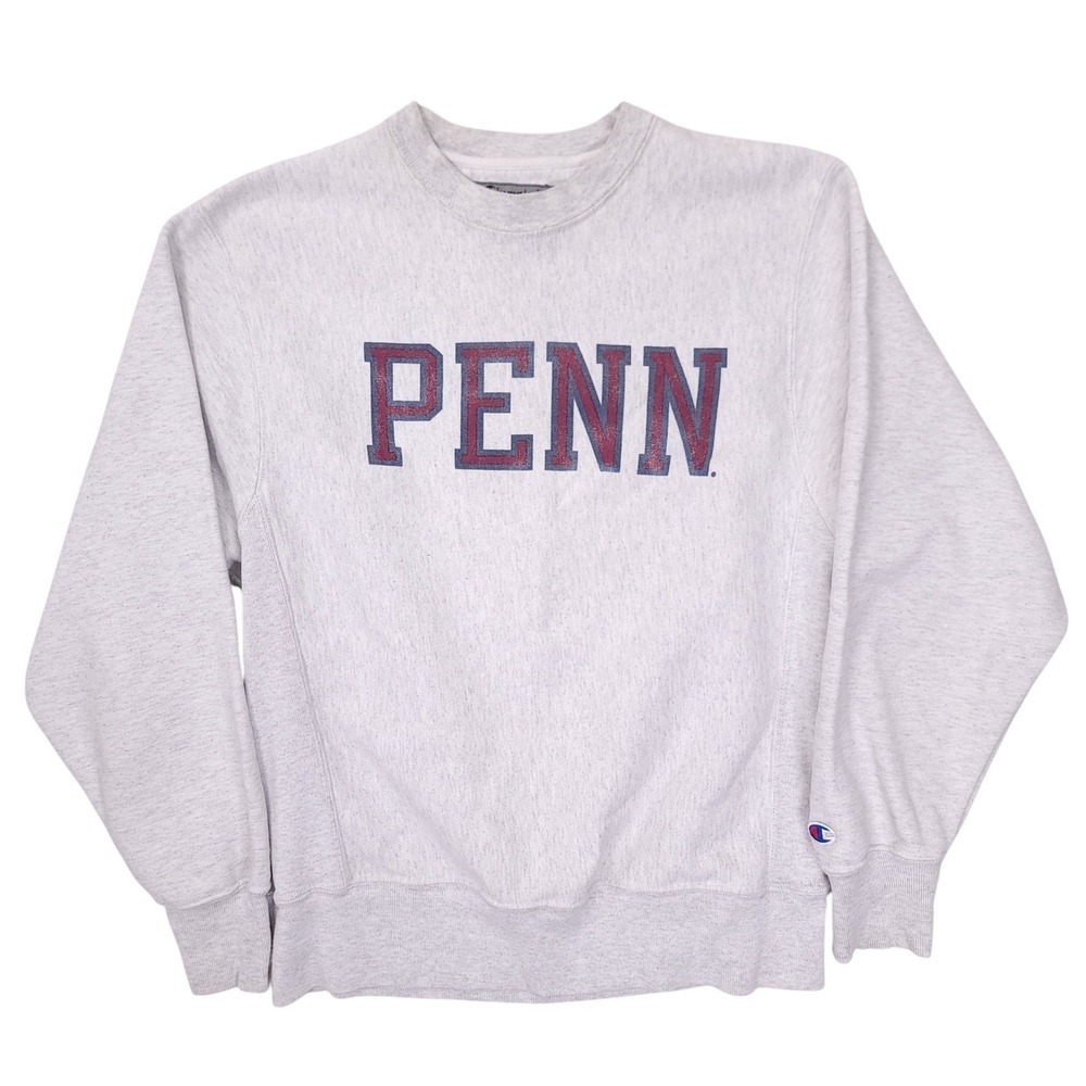 Champion Reverse Weave PENN Sweatshirt Mens Small Grey University Pennsylvania